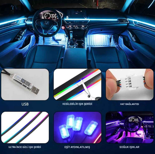 DazzleStore Kumandalı Araba İçi Neon