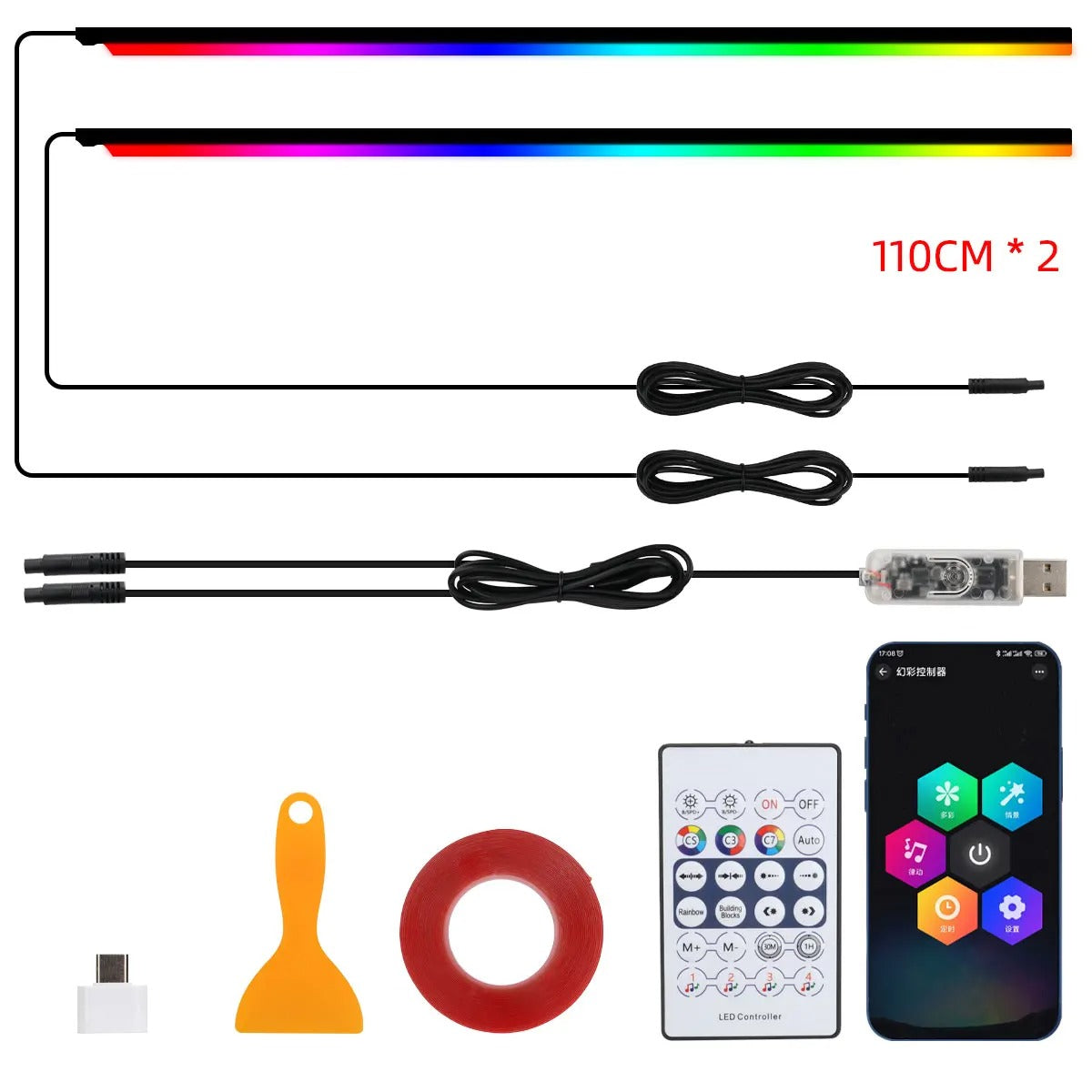 DazzleStore Kumandalı Araba İçi Neon