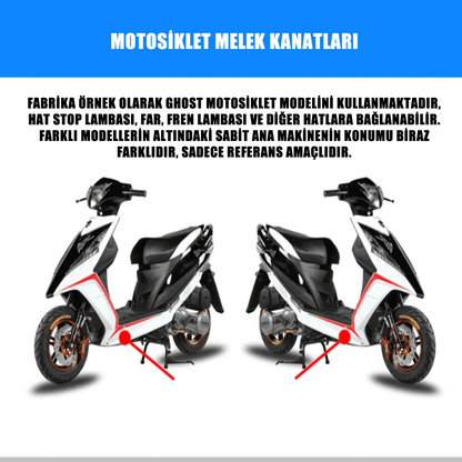 DazzleStore Motosiklet Melek Kanatları